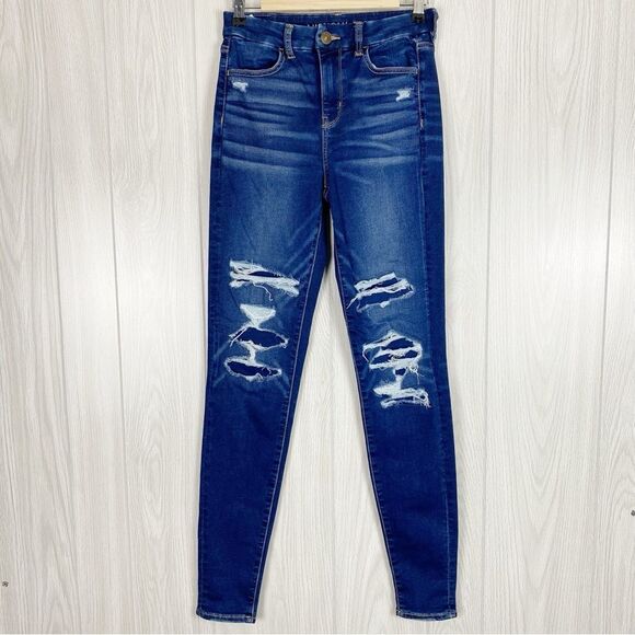 American Eagle Outfitters Denim - American Eagle | Distressed Curvy Hi Rise Jegging Size 4 (Extra Long)